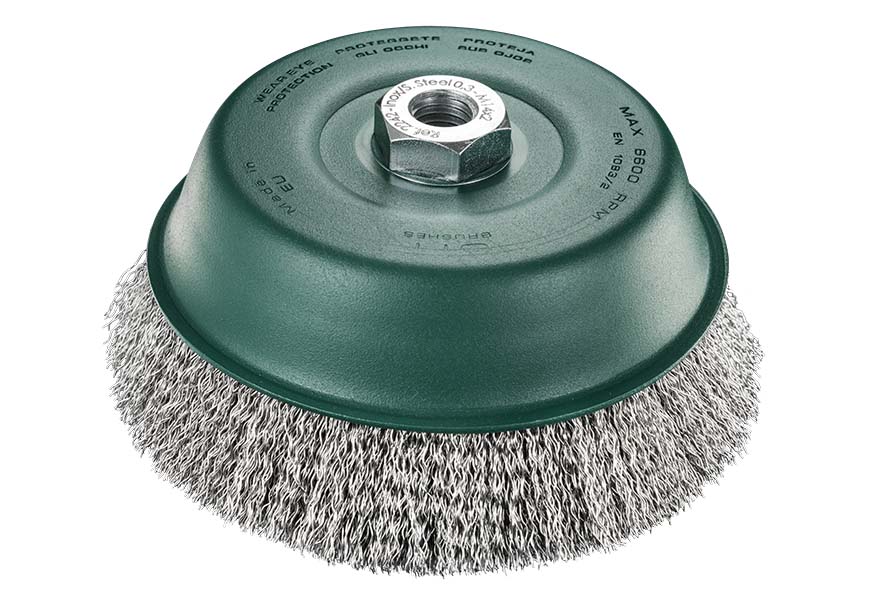 SITBRUSH T100 100mm Stainless Steel 0.3 Crimped Wire Cup Brush For Angle Grinder 7/8" , 0929