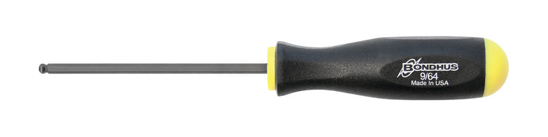 BONDHUS BS9/64 Ball Driver Hex Screwdriver 9/64", 10608