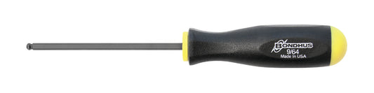 BONDHUS BS9/64 Ball Driver Hex Screwdriver 9/64", 10608