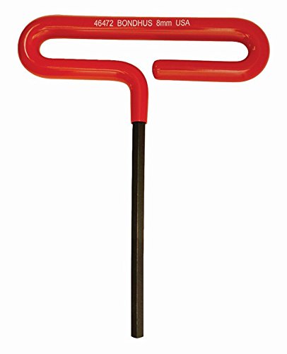 BONDHUS 8mm T-Handle Hex Cushion Grip 6", 46472