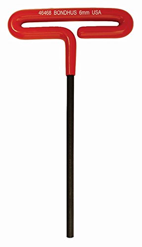 BONDHUS 6mm T-Handle Hex Cushion Grip 6", 46468