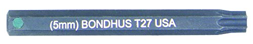 BONDHUS T27 Torx ProHold InHex 2" Socket Bit, TX27, 32027