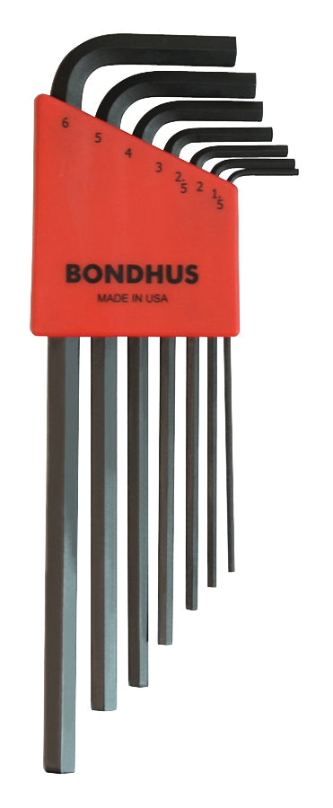 BONDHUS HLX7M Hex Key 7pcs Metric Set 1.5mm-6mm 12192