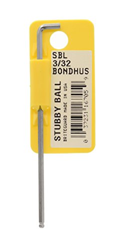 BONDHUS SBL3/32B Stubby BriteGuard BallEnd Hex Key 3/32", 16705