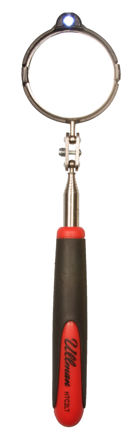 ULLMAN HTC-2LT Round 2-3/8" Telescopic LED Lighted Inspection Mirror, HTC2LT