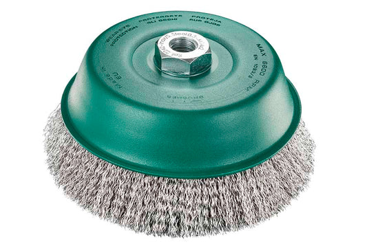 SITBRUSH T100 100mm Stainless Steel 0.3 Crimped Wire Cup Brush For Angle Grinder M14 , 0930