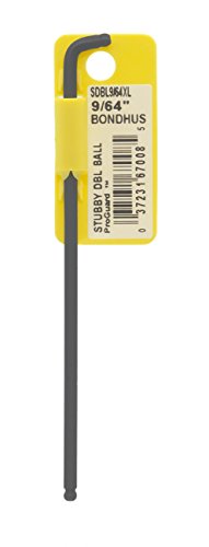 BONDHUS SDBL9/64XL Stubby Double BallEnd Hex Key 9/64", 67008