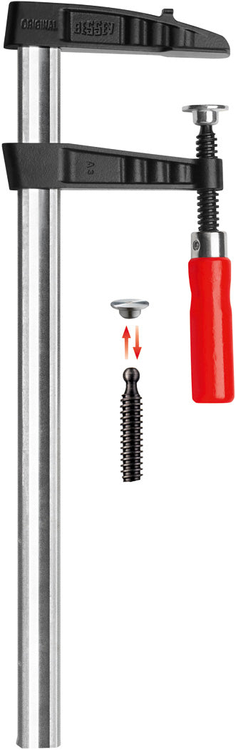 BESSEY TGK Malleable Cast Iron Screw Clamp Wooden Handle