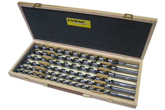 FAMAG 6pcs Lewis Auger Bit set OAL 650mm in Wooden case, 1410600