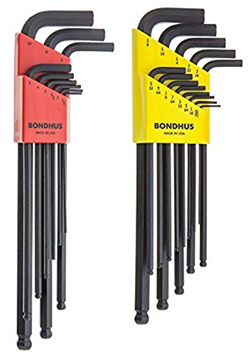 BONDHUS BLX22XL Double Pack BallEnd Hex Key 22pcs Set BLX9mm & BLX13XL, 20699