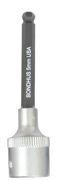 BONDHUS 5mm ProHold BallEnd InHex Bit & 3/8" Socket, 43464