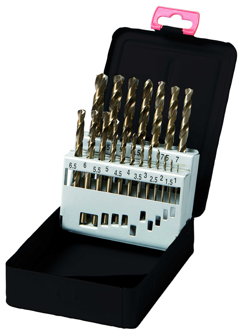 DRILLS 1-10mm  5% Cobalt Twist Drill 19pc Set