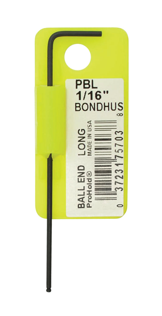 BONDHUS PBL1/16 Prohold BallEnd Hex Key 1/16", 75703