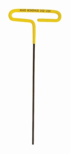 BONDHUS 3/32" T-Handle Hex Cushion Grip 6", 46405