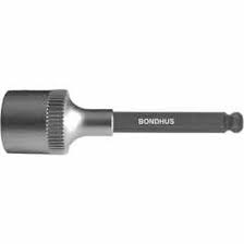 BONDHUS 1/8" 2" (50mm) ProHold BallEnd InHex Bit & 3/8" Socket, 43407