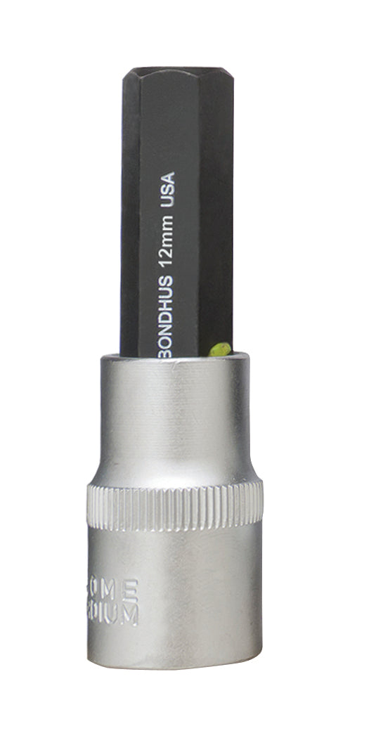 BONDHUS 12mm 2" (50mm) ProHold InHex Bit 1/2" Socket, 43280