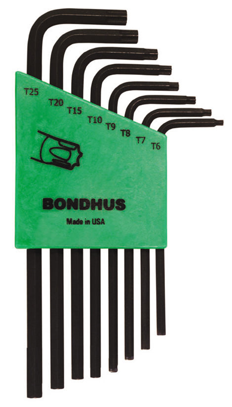 BONDHUS TRTL8S Tamper Proof Key Set TR6-TR25, 32432 (DISCONTIUNED NO STOCK)