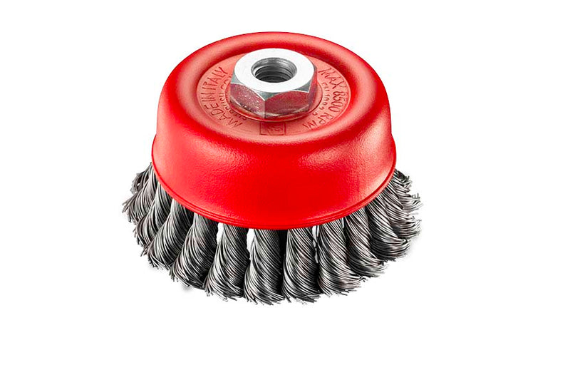 SIT  TZ100 Cup brushes Angle grinder Twist knot 100mm dia 0.5Ø: Steel  SIT 0328