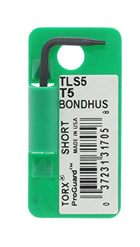 BONDHUS T5 Torx Key Short TX5, 31705