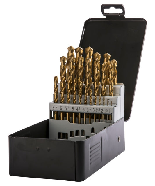 DRILLS 1-10mm x 0.5mm TIN 19pcs Set