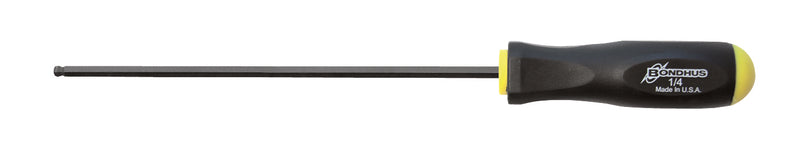 BONDHUS BS1/4L Ball Driver Hex Screwdriver 1/4", 10712