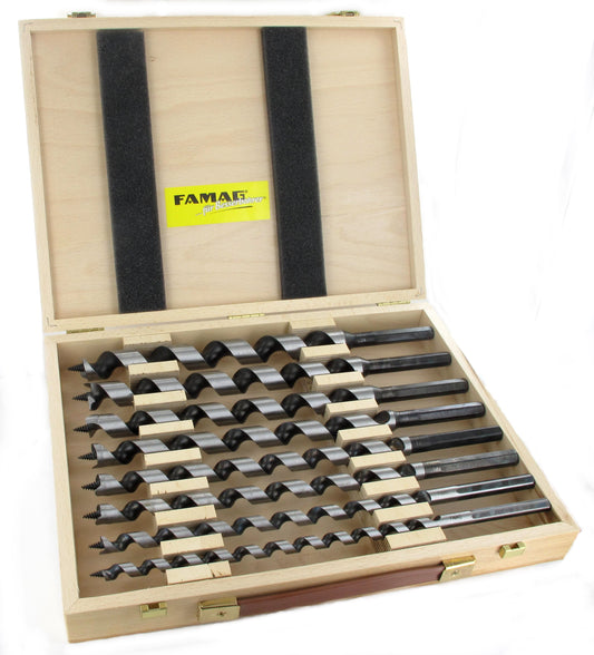 FAMAG Lewis Auger Bit set of 6 pcs OAL 235mm in wooden case, 1410201