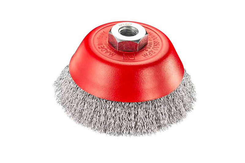 SITBRUSH T100 100mm Crimped 0.35 Wire Cup Brush For Angle Grinder 7/8", 0141