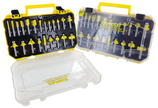 FAMAG TCT Router Bit Set 'Profi line' 22-pcs in plastic box, 3382822