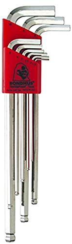 BONDHUS BLX9MB BriteGuard BallEnd Hex Key 9pcs Metric Set 1.5mm-10mm 17099