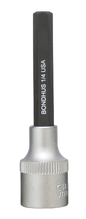 BONDHUS 1/4" 2" (50mm) ProHold InHex Bit 3/8" Socket, 1/4", 43212