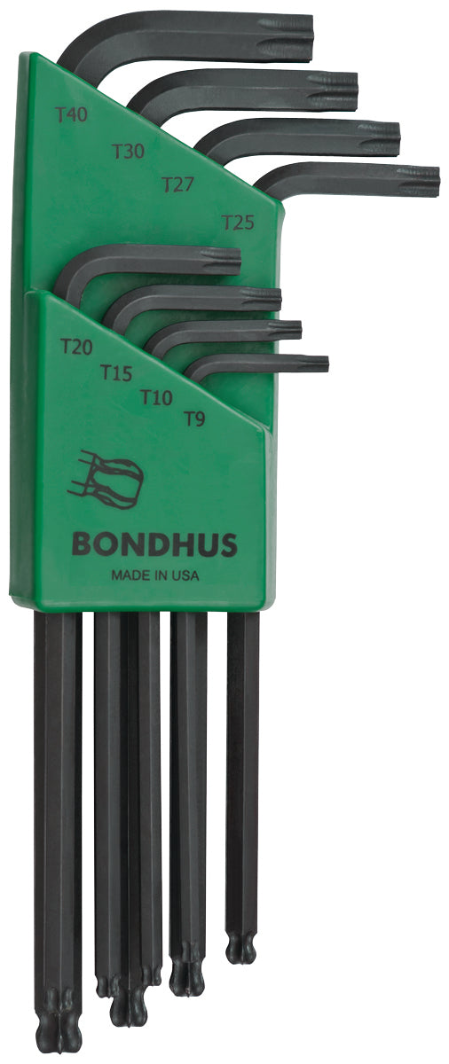 BONDHUS LTX8 BallEnd 8pcs Torx Set T9-T40, 11332