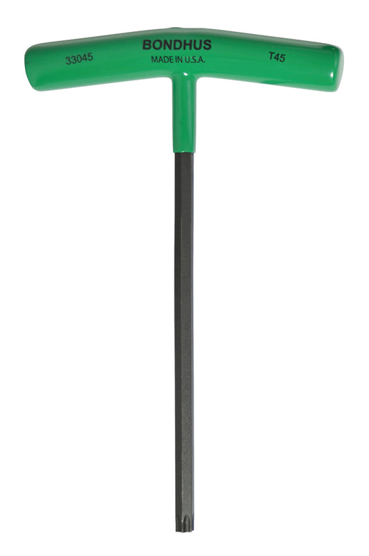 BONDHUS T45 T-Handle Torx Hex Driver TX45, 33045