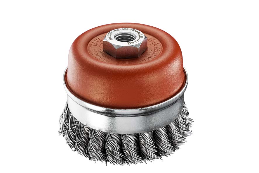 SITBRUSH TU101 95mm Twist Knot 0.8 Cup Brush For Angle Grinder M14, 0261