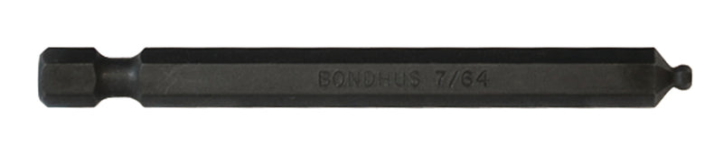 BONDHUS BH7/64 BallEnd Hex Power Bit 7/64", 10806