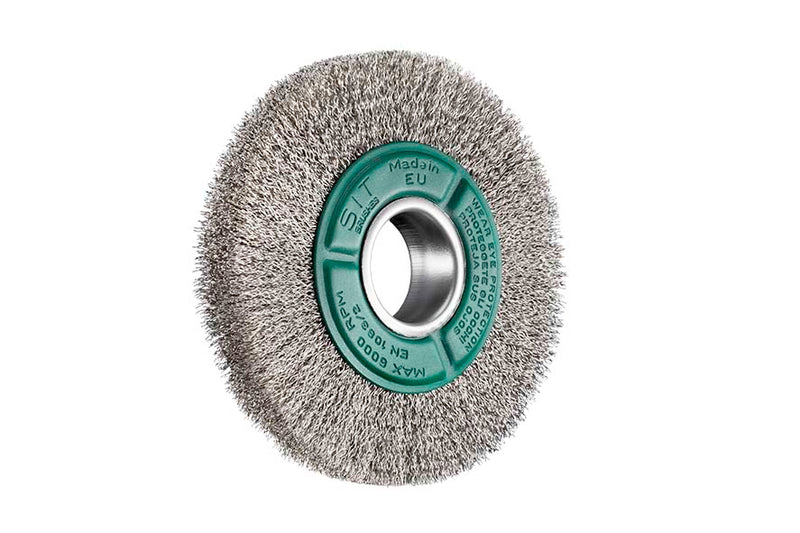 SITBRUSH 4153 SUPER INOX 150mm Bench Grinder Wheel Stainless Steel Crimped 0.3 Wire Brush, 0996