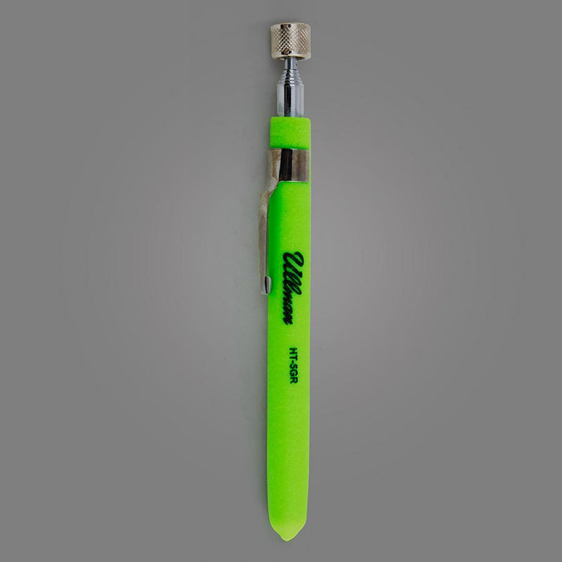 ULLMAN HT-5GR Hi-Vis Green Telescopic Magnetic Pick-Up Tool with POWERCAP®, HT5GR