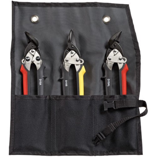 BESSEY DSET15 Shape and straight cutting snips-Set in pouch DSET15, BE770019