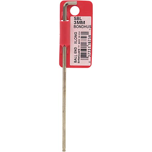 BONDHUS SBL3.0B BriteGuard Stubby BallEnd Hex Key 3mm, 16756