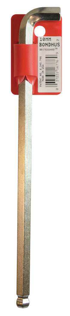 BONDHUS SBL10B BriteGuard Stubby BallEnd Hex Key 10mm, 16776