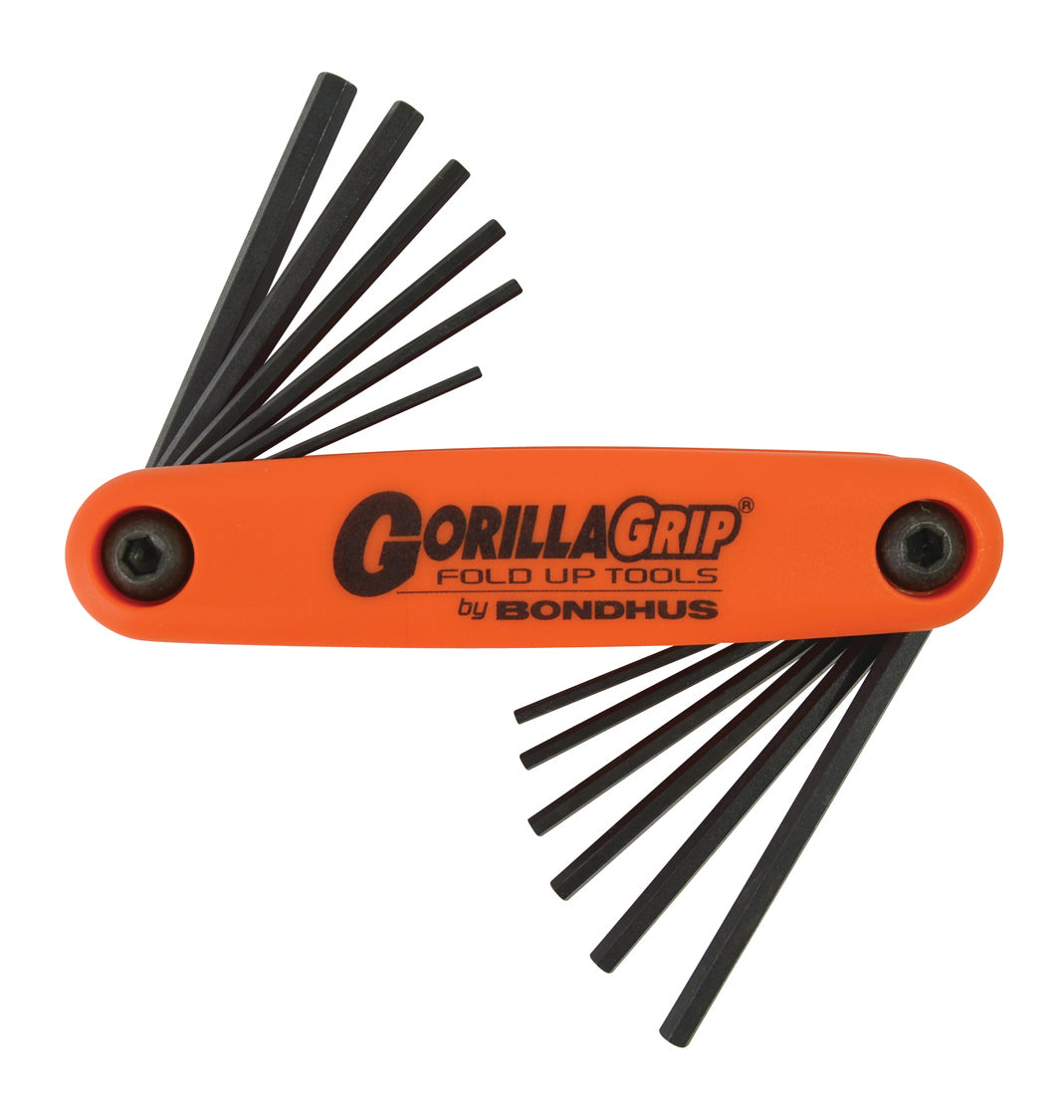 BONDHUS Gorilla Grip Hex fold up 12pcs Key Set HF12, 12550