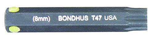BONDHUS T47 Torx ProHold InHex 2" Socket Bit, TX47, 32047