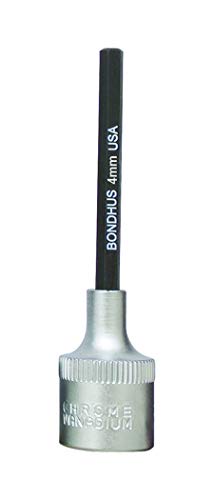 BONDHUS 3mm 2" (50mm) ProHold InHex Bit 3/8" Socket, 43256