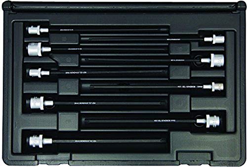 BONDHUS PHTX9/S-6C Torx ProHold InHex Socket Bits 9pcs Torx Set TX8-TX40, 30799