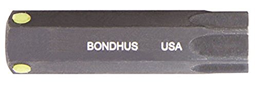 BONDHUS T80 Torx ProHold InHex 2" Socket Bit, TX80, 32080