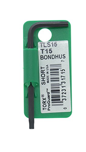 BONDHUS T15 Torx Key Short TX15, 31715