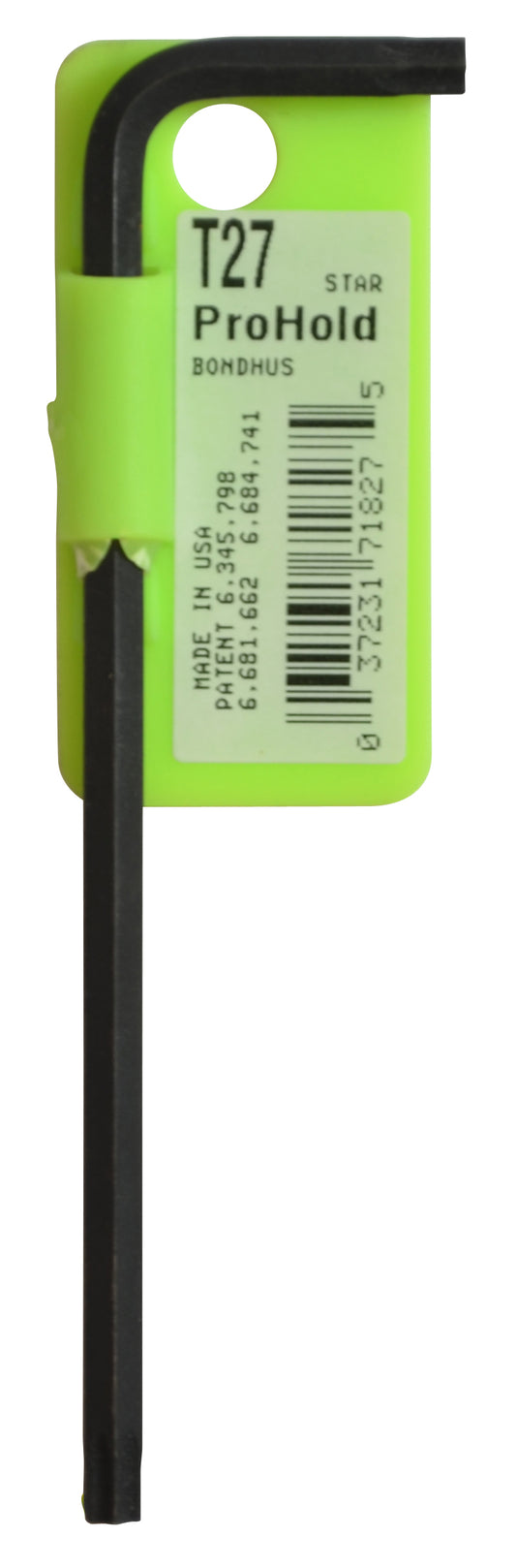 BONDHUS T27 Prohold Torx Kex Key TX27, 71827
