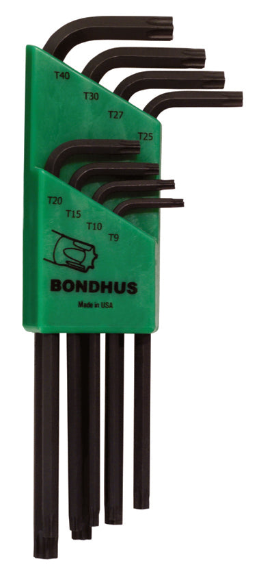 BONDHUS TLX8 Torx Key Long 8pcs Set TX9-TX40, 31834