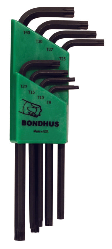 BONDHUS TLX8 Torx Key Long 8pcs Set TX9-TX40, 31834