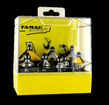 FAMAG 8-piece Router Bit set TCT rounding over bit 3109 and chamfer bit 3118 with shank 8 mm