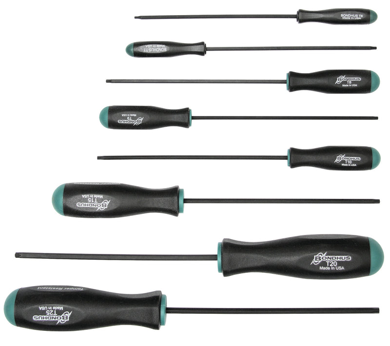 BONDHUS PHTSX8 Prohold Torx Screwdriver 8pcs Set TX9-TX40, 75534